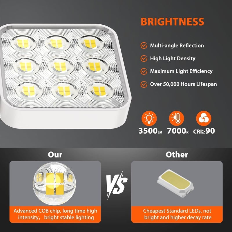 WdtPro Solar Lights Outdoor Motion Sensor, 3500LM Bright Solar Flood Lights Outdoor, Adjustable & Upgrade Glass Panel, Wireless LED Solar Powered Security Spot Lights Waterproof for Yard-1Pack, White - Image 4